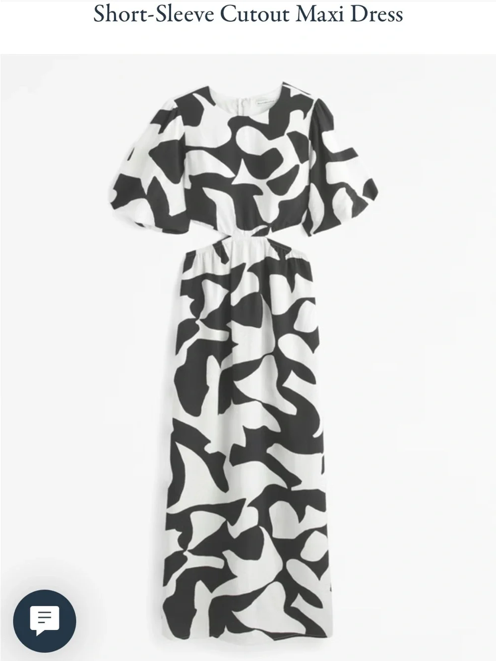 Abercrombie & Fitch Black and White Cutout Maxi Dress